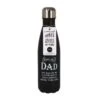 Arora Trinkflasche Papa Worlds Best Dad Stahl 500ml Schwarz