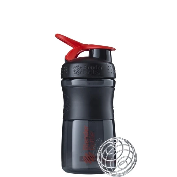 BlenderBottle Trinkflasche Sportmixer Grip 590ml Schwarz/rot 1 BlenderBottle Trinkflasche Sportmixer Grip 590ml Schwarz/rot
