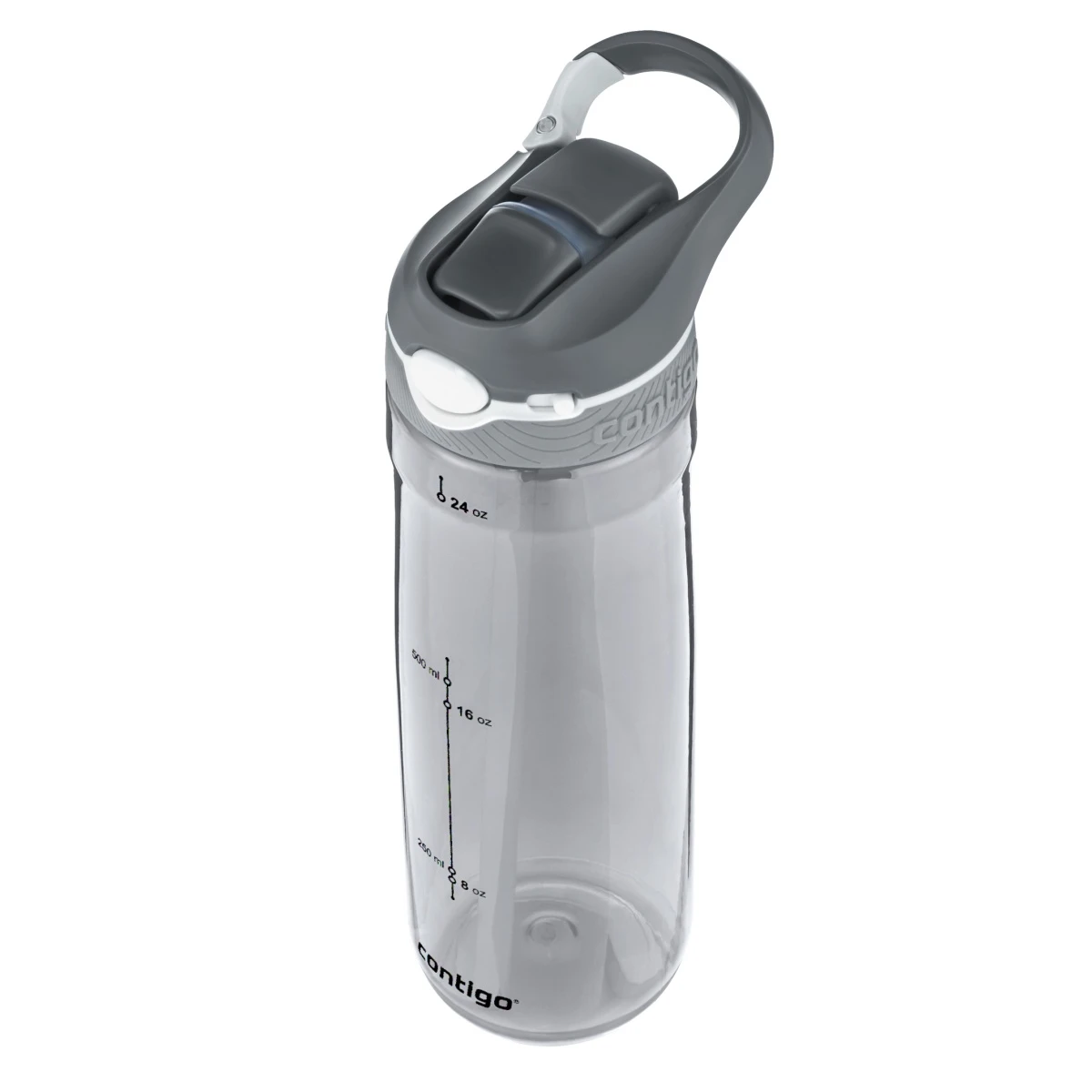 Contigo Trinkflasche Ashland Autospout Tritan (auslaufsicher, Mit Strohhalm) 720ml Grau - 1 Flasche 2 Contigo Trinkflasche Ashland Autospout Tritan (auslaufsicher, Mit Strohhalm) 720ml Grau - 1 Flasche – Bild 2
