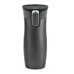 Contigo Thermotrinkflasche Autoseal West Loop 2.0 Gunmetal 470ml (tropffrei, Hält Stundenlang Kalt/heiss) Grau