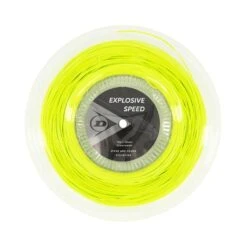 Dunlop Tennissaite Explosive Speed (Haltbarkeit+Power) Gelb 200m Rolle
