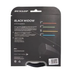 Dunlop Tennissaite Black Widow (Haltbarkeit+Spin) Schwarz 12m Set -Yonex Verkaufsgeschäft Dunlop Black Widow 2019 Tennissaite back 1005x1005 1