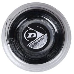 Dunlop Tennissaite Black Widow (Haltbarkeit+Spin) Schwarz 200m Rolle