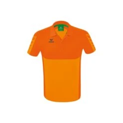 Erima Sport-Polo Six Wings (100% Polyester, Schnelltrocknend, Angenehmes Tragegefühl) Orange Herren