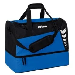 Erima Sporttasche Six Wings Mit Bodenfach (Größe M - 60 Liter) Royalblau/schwarz 50x30x40cm