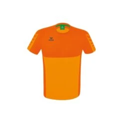 Erima Sport-Tshirt Six Wings (100% Polyester, Schnelltrocknend, Angenehmes Tragegefühl) Orange Herren
