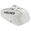 Head Tennis-Racketbag Pro X Racquet Bag L (Schlägertasche, 2 Hauptfächer) 2023 Corduroy Weiss 9er