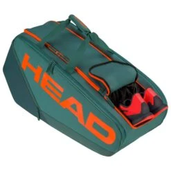Head Tennis-Racketbag Pro Racquet Bag XL (Schlägertasche, 3 Hauptfächer) 2023 Cyangrün/orange 12er -Yonex Verkaufsgeschäft Head 260203 DYFO Pro Racquet Tasche 3 1000x1000 1