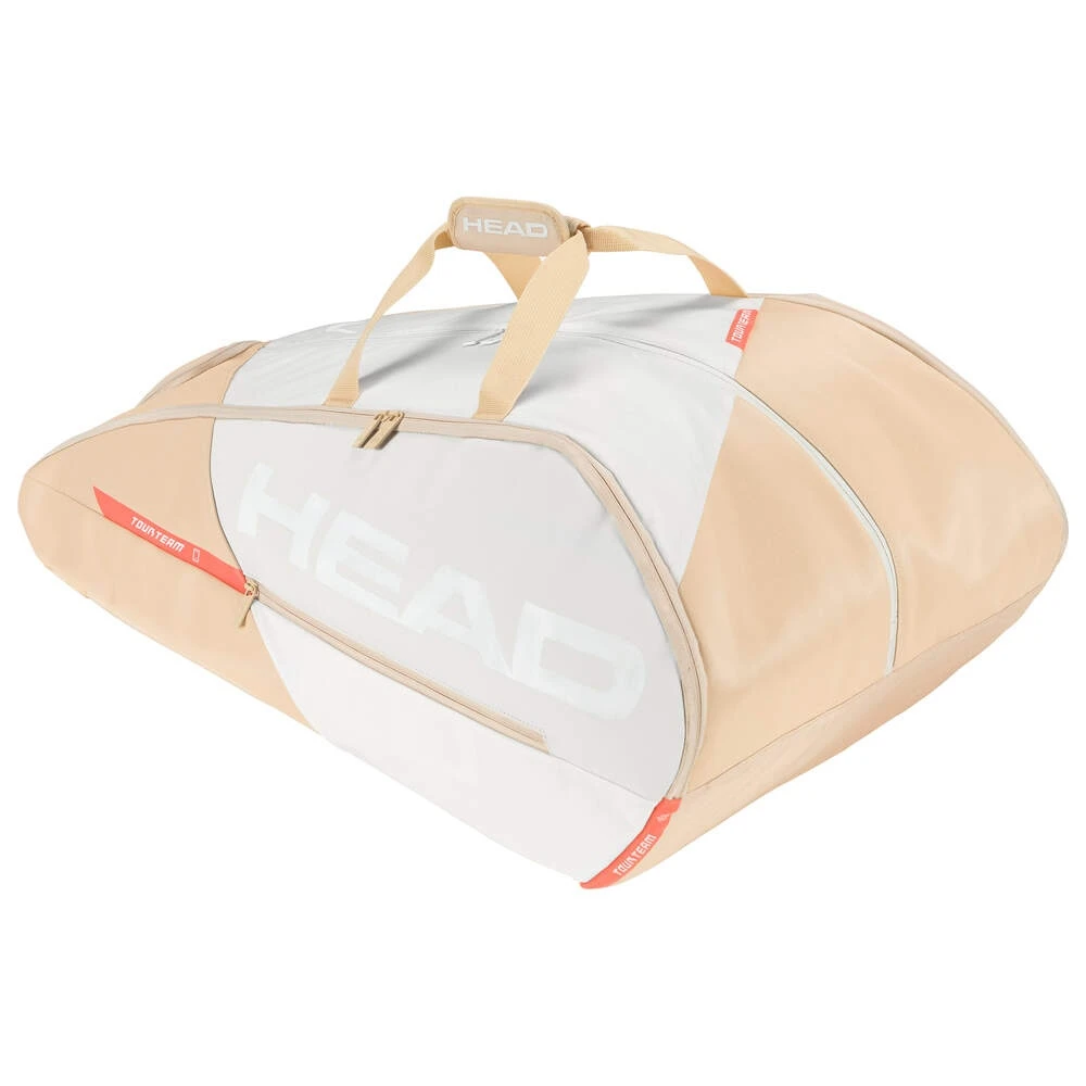 Head Tennis-Racketbag Tour Racquet Bag XL (Schlägertasche, 3 Hauptfächer) 2023 Weiss/champagne 12er 1 Head Tennis-Racketbag Tour Racquet Bag XL (Schlägertasche, 3 Hauptfächer) 2023 Weiss/champagne 12er
