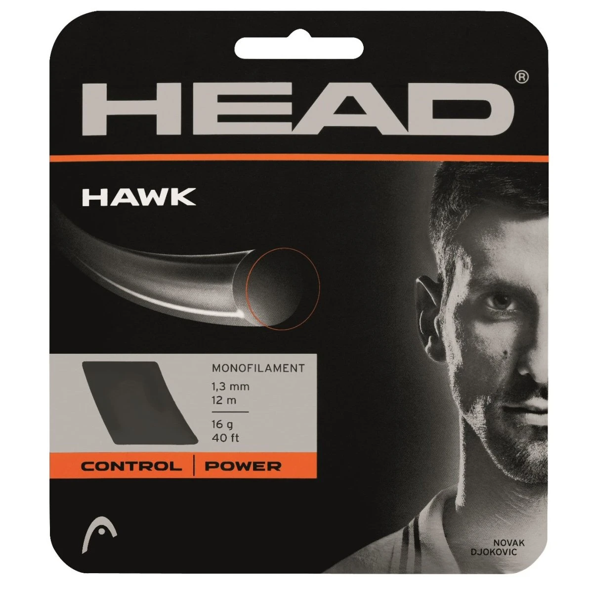 Besaitung Mit Tennissaite Head Hawk (Haltbarkeit+Power) Weiss 1 Besaitung Mit Tennissaite Head Hawk (Haltbarkeit+Power) Weiss