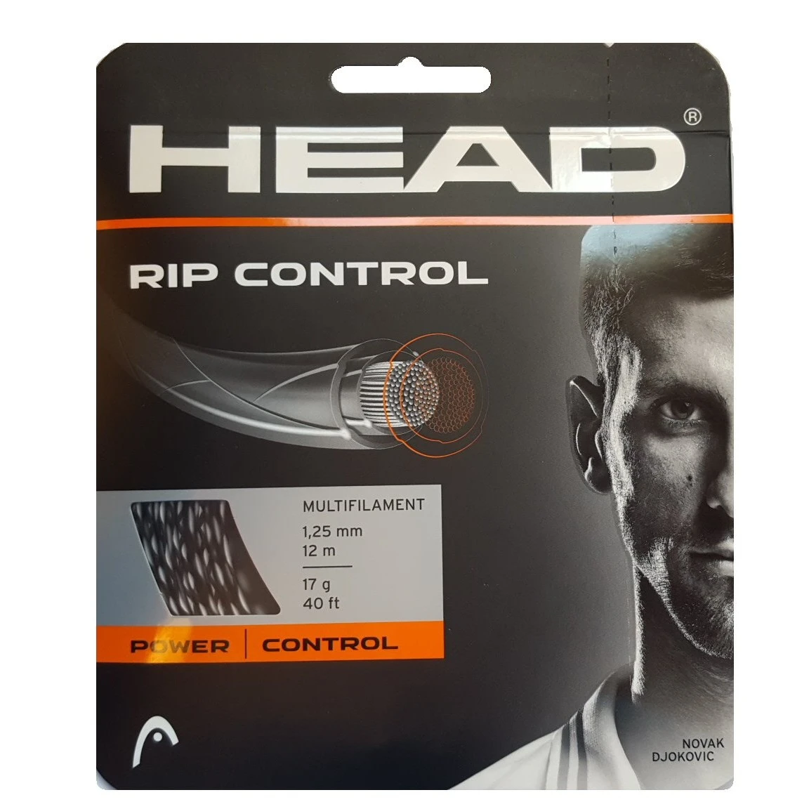 Besaitung Mit Tennissaite Head Rip Control (Kontrolle+Armschonung) Schwarz/weiss 1 Besaitung Mit Tennissaite Head Rip Control (Kontrolle+Armschonung) Schwarz/weiss