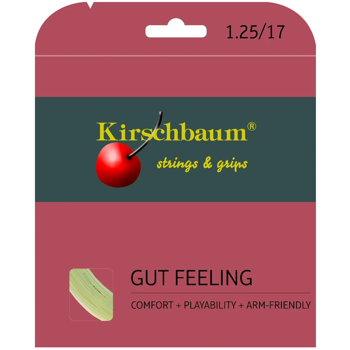 Besaitung Mit Tennissaite Kirschbaum Gut Feeling (Armschonung+Touch) Natur 1 Besaitung Mit Tennissaite Kirschbaum Gut Feeling (Armschonung+Touch) Natur