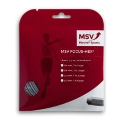 MSV Tennissaite Focus Hex (Haltbarkeit+Spin) Silber 12m Srt