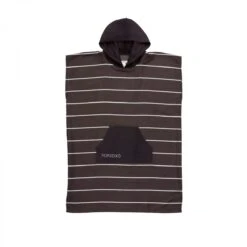 Nomadix Poncho Pinner Black Mit Kapuze (weich, Schnelltrocknend, Kein Haften Von Sand/ Tierhaaren) Schwarz 180x80cm