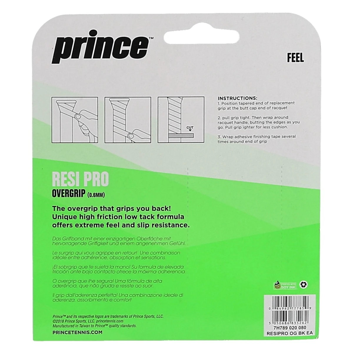 Prince Overgrip Resi Pro 0.6mm Schwarz - 3 Stück 3 Prince Overgrip Resi Pro 0.6mm Schwarz - 3 Stück – Bild 3