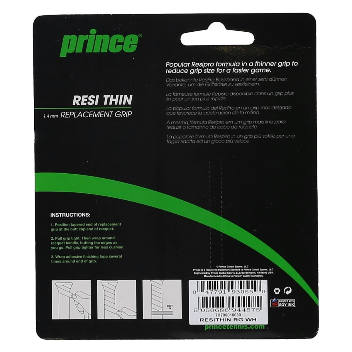 Prince Basisband Resi Thin 1.5mm (dünn, Griffig) Weiss - 1 Stück 2 Prince Basisband Resi Thin 1.5mm (dünn, Griffig) Weiss - 1 Stück – Bild 2