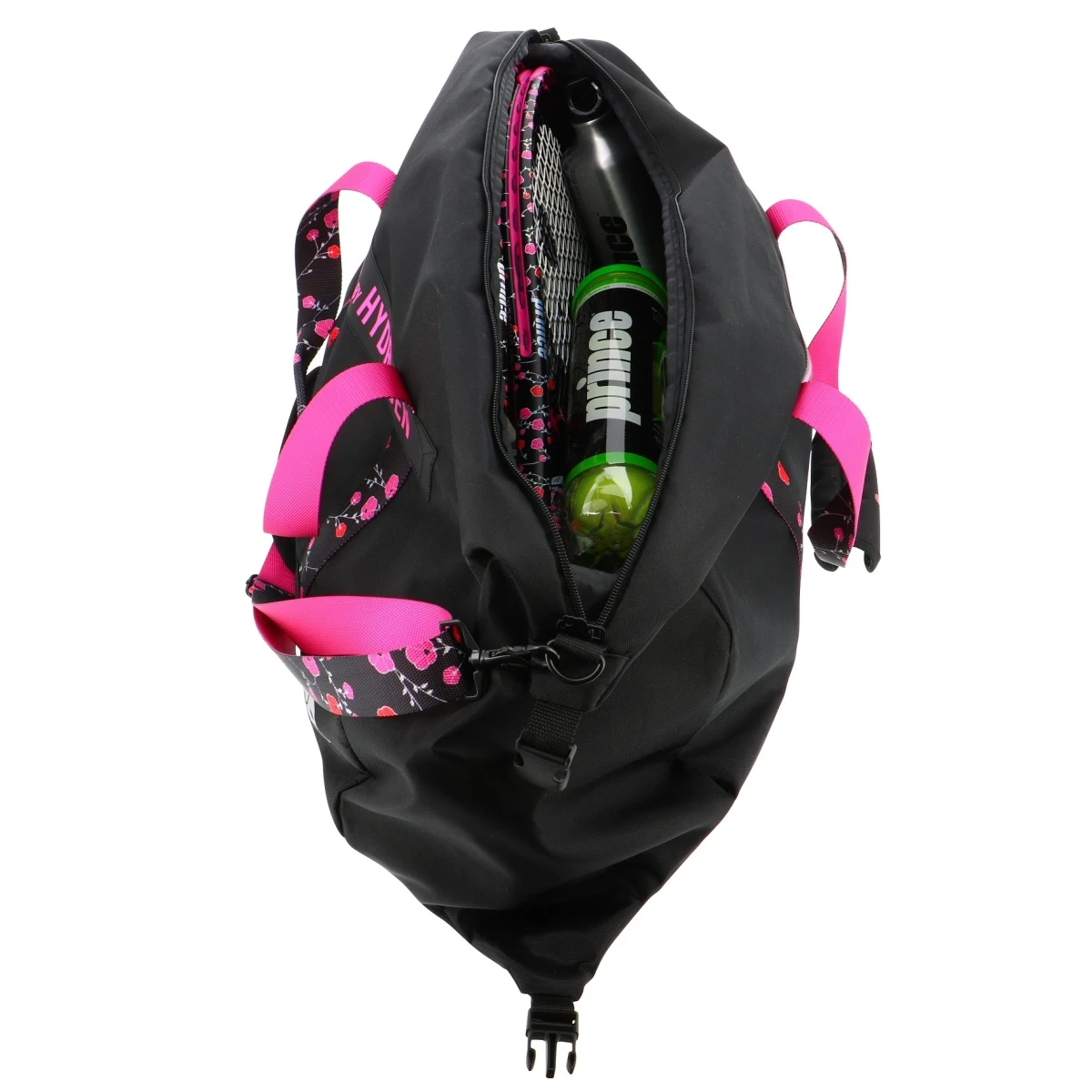 Prince Sporttasche Lady Mary Duffel 2022 Schwarz/pink - 75x23x23cm - 1 Hauptfach 2 Prince Sporttasche Lady Mary Duffel 2022 Schwarz/pink - 75x23x23cm - 1 Hauptfach – Bild 2