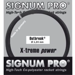 Signum Pro Tennissaite Outbreak (Haltbarkeit+Power) Anthrazitgrau 12m Set