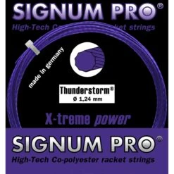 Signum Pro Tennissaite Thunderstorm (Haltbarkeit+Spin) Violett 12m Set