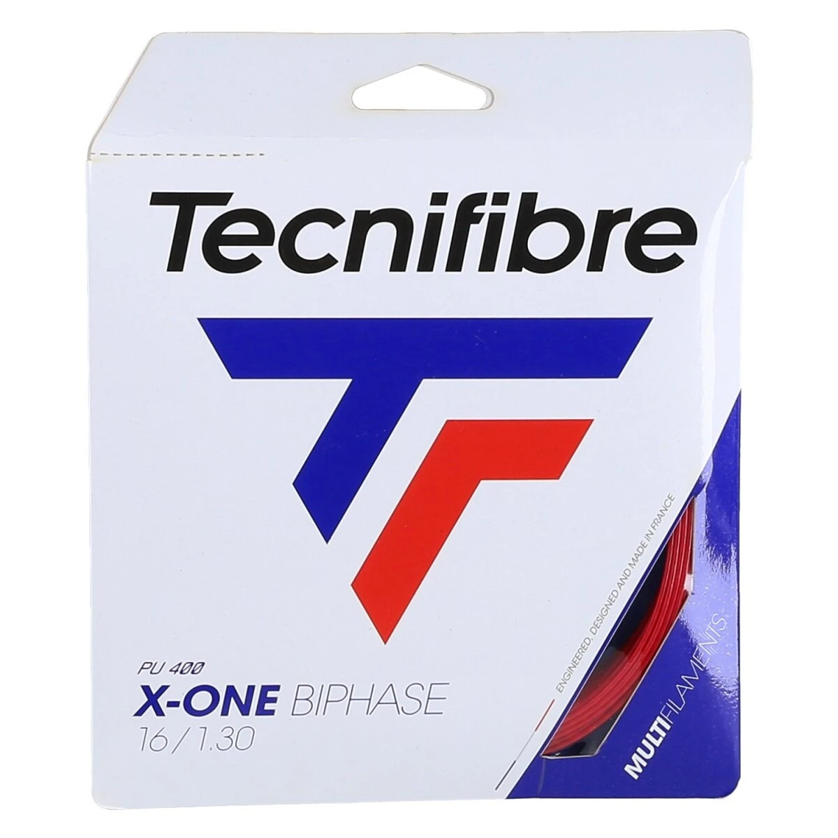 Besaitung Mit Tennissaite Tecnifibre X-One Biphase (Touch+Power) Rot 1 Besaitung Mit Tennissaite Tecnifibre X-One Biphase (Touch+Power) Rot