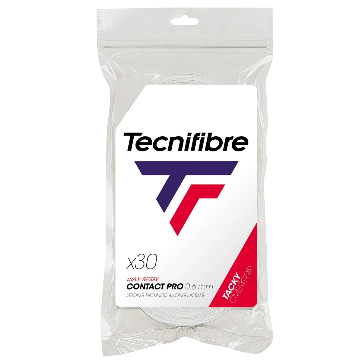 Tecnifibre Overgrip Contact Pro 0.6mm (Griffigkeit) Weiss - 30er Clip-Beutel 1 Tecnifibre Overgrip Contact Pro 0.6mm (Griffigkeit) Weiss - 30er Clip-Beutel