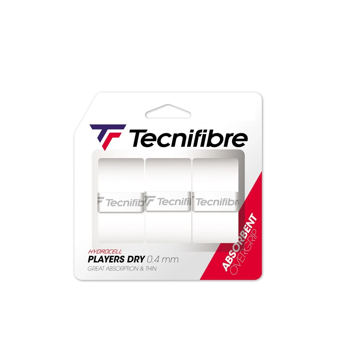 Tecnifibre Overgrip Players Dry 0.4mm (Schweissabsorption, Dünn) Weiss 3er 1 Tecnifibre Overgrip Players Dry 0.4mm (Schweissabsorption, Dünn) Weiss 3er