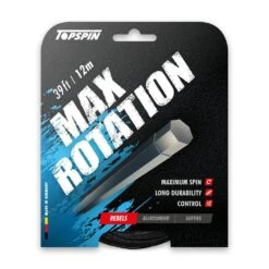 Topspin Tennissaite Max Rotation (Haltbarkeit+Spin) Schwarz 12m Set