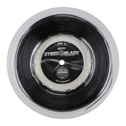 Topspin Tennissaite Cyber Black (Haltbarkeit+Kontrolle) Schwarz 300m Rolle