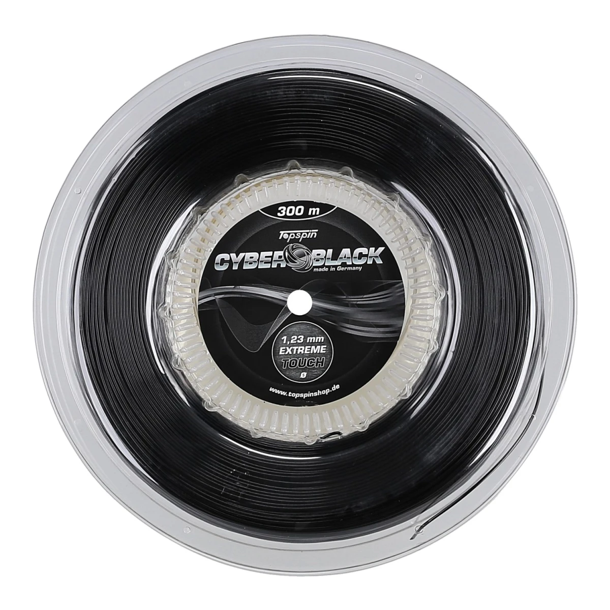 Topspin Tennissaite Cyber Black (Haltbarkeit+Kontrolle) Schwarz 300m Rolle 1 Topspin Tennissaite Cyber Black (Haltbarkeit+Kontrolle) Schwarz 300m Rolle