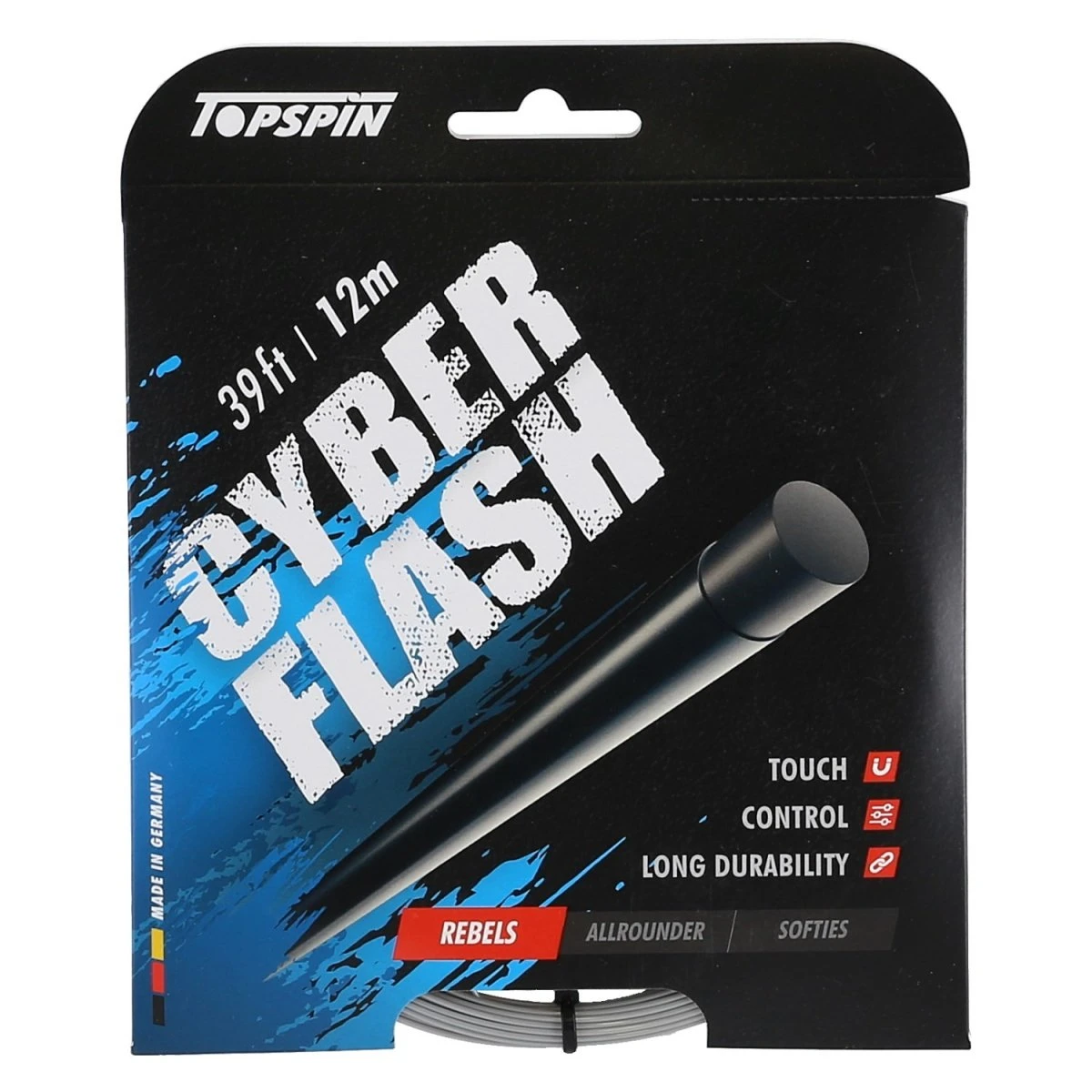 Besaitung Mit Tennissaite Topspin Cyber Flash Silber 1 Besaitung Mit Tennissaite Topspin Cyber Flash Silber