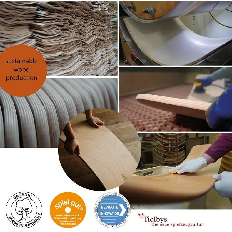 TicToys Das.Brett Balance Board Aus Buchenholzfurnier Schwarz- 1 Stück 4 TicToys Das.Brett Balance Board Aus Buchenholzfurnier Schwarz- 1 Stück – Bild 4