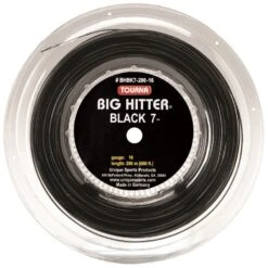 Tourna Tennissaite Big Hitter Black 7 (Spin+Haltbarkeit) Schwarz 220m Rolle