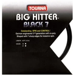 Tourna Tennissaite Big Hitter Black 7 Schwarz 12m Set