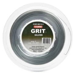 Tourna Tennissaite Grit (Haltbarkeit) Silber 220m Rolle