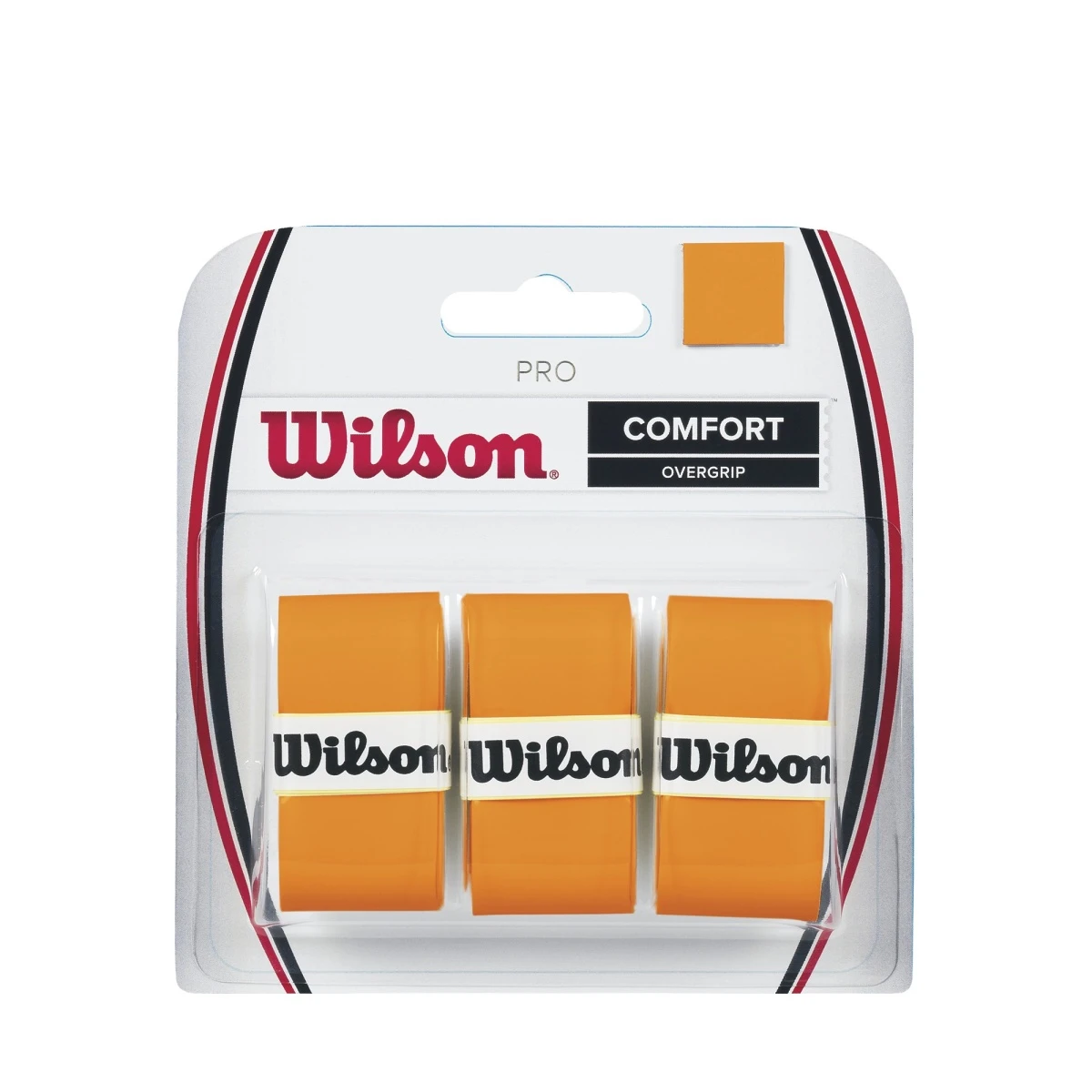 Wilson Overgrip Pro 0.6mm (Komfort/glatt/leicht Haftend) Orange 3er 1 Wilson Overgrip Pro 0.6mm (Komfort/glatt/leicht Haftend) Orange 3er