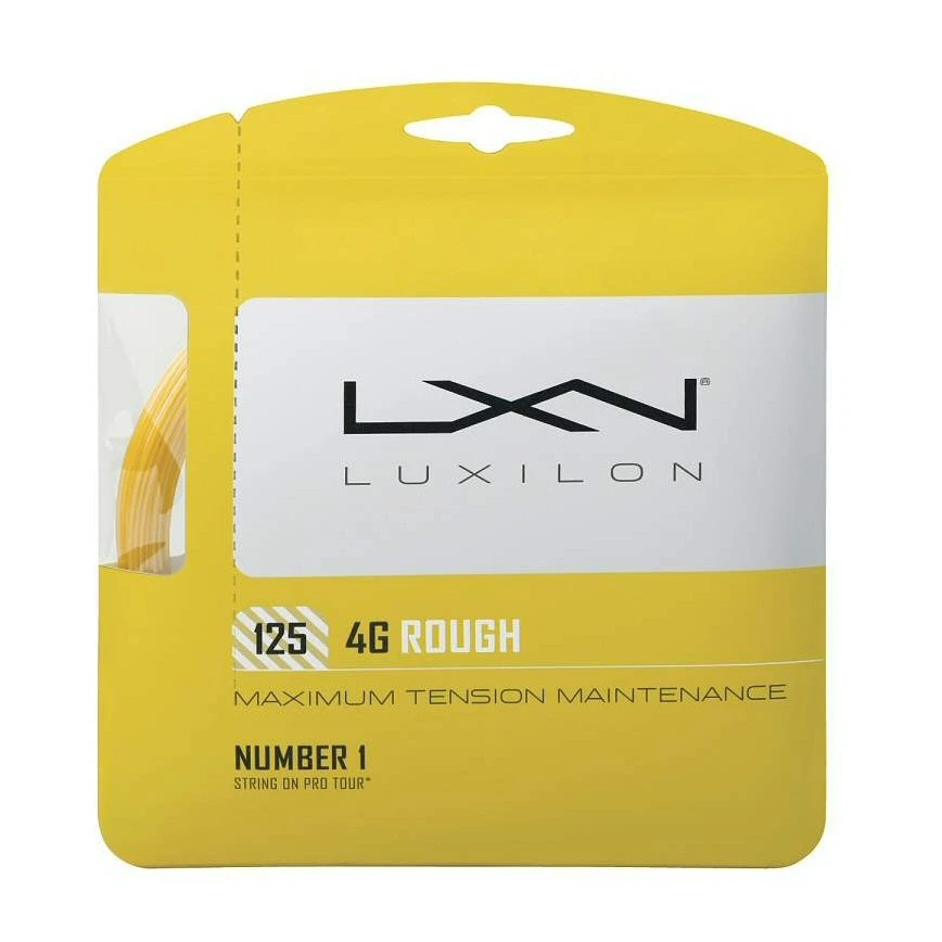 Luxilon Tennissaite 4G Rough (Haltbarkeit+Spin) Gelb 12m Set 1 Luxilon Tennissaite 4G Rough (Haltbarkeit+Spin) Gelb 12m Set