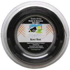 WeissCannon Tennissaite Black5Edge 1.24 (Haltbarkeit+Spin) Schwarz 200m Rolle