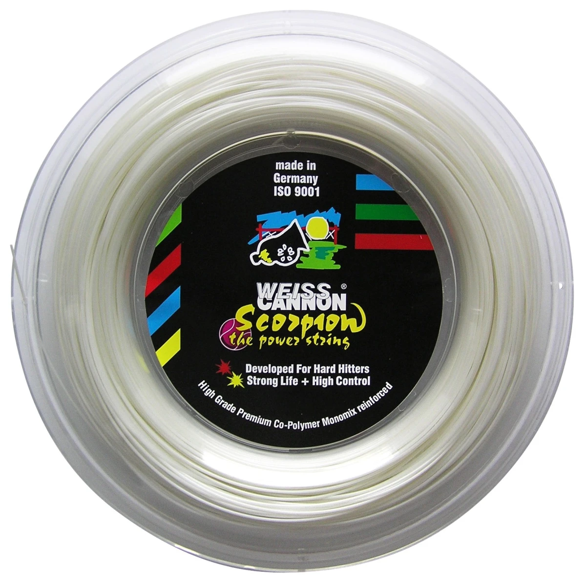 WeissCannon Tennissaite Scorpion Weiss 200m Rolle 1 WeissCannon Tennissaite Scorpion Weiss 200m Rolle
