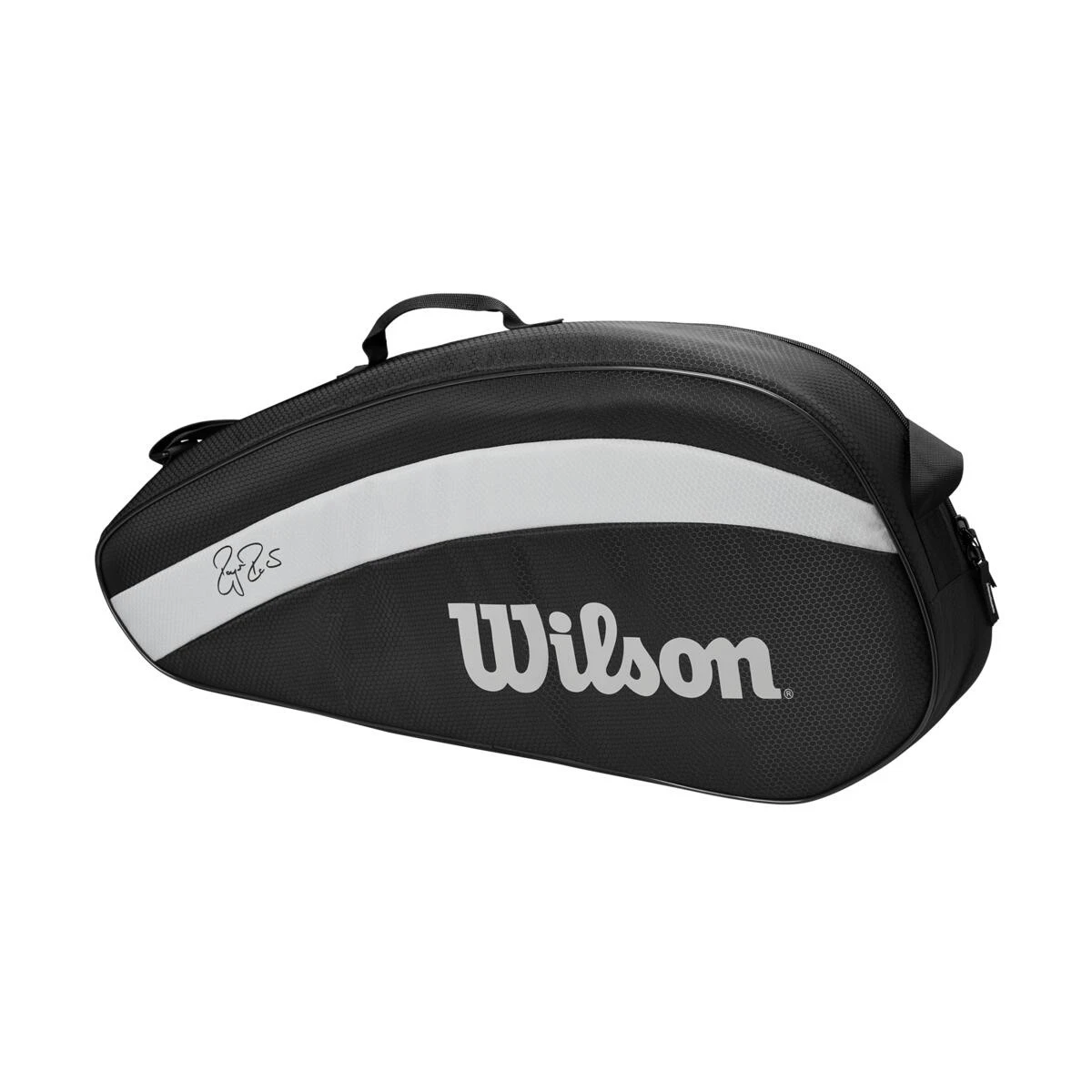 Wilson Tennis-Racketbag Roger Federer Team (Schlägertasche, 1 Hauptfach) Schwarz/grau 3er 1 Wilson Tennis-Racketbag Roger Federer Team (Schlägertasche, 1 Hauptfach) Schwarz/grau 3er