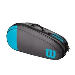 Wilson Tennis-Racketbag Team (Schlägertasche, 2 Hauptfächer) Grau/blau 6er -Yonex Verkaufsgeschäft Wilson WR8009802 Team 6PK Bag202 1200x1200 1