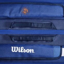 Wilson Tennis-Racketbag Super Tour Roland Garros (Schlägertasche, 3 Hauptfächer) Navyblau 15er -Yonex Verkaufsgeschäft Wilson WR8018101 RG Super Tour 15 Tasche206 1200x1200 1