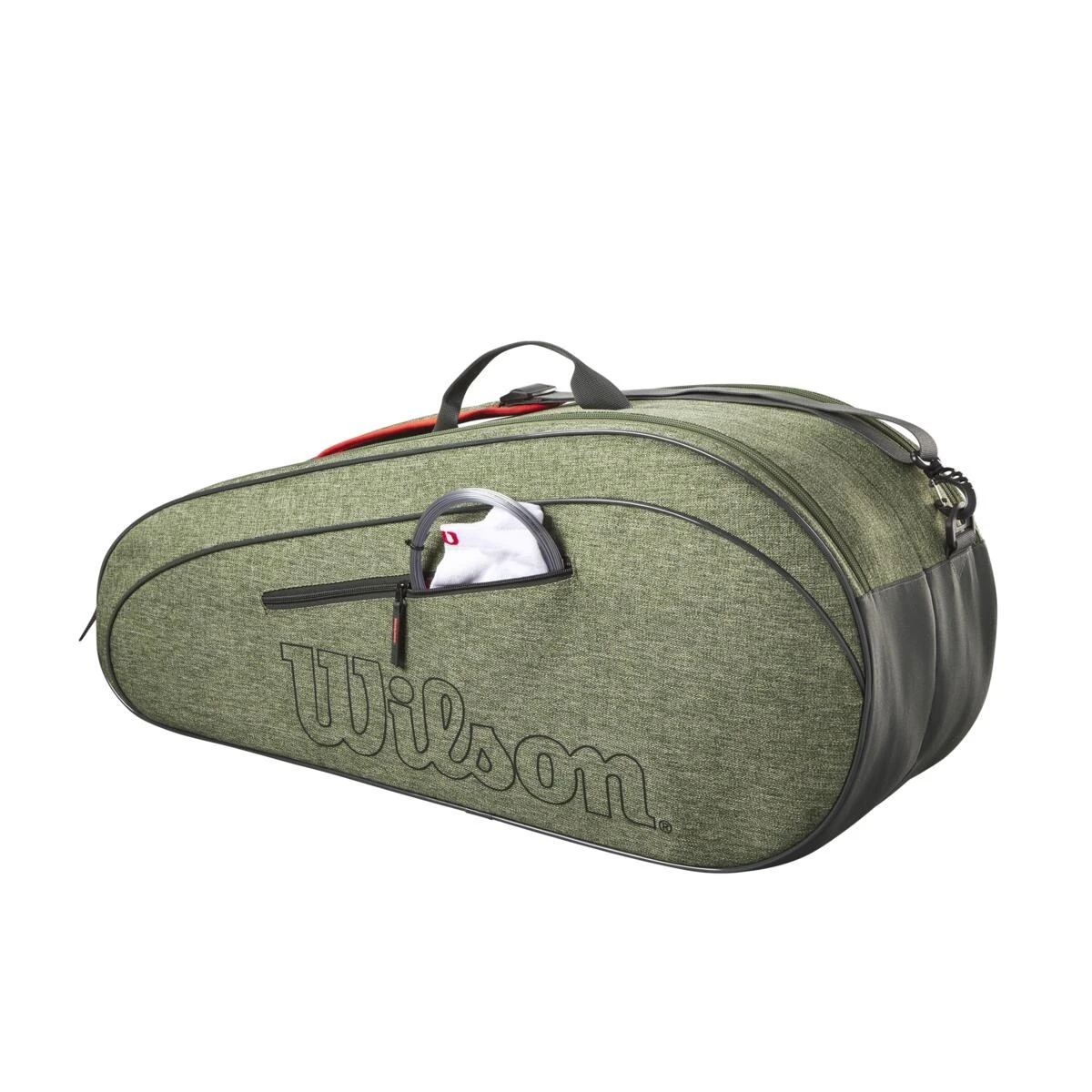 Wilson Tennis-Racketbag (Schlägertasche, 2 Hauptfächer) Team 2023 Dunkelgrün 6er 6 Wilson Tennis-Racketbag (Schlägertasche, 2 Hauptfächer) Team 2023 Dunkelgrün 6er – Bild 6