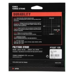 YONEX Besaitung Mit Tennissaite Poly Tour Strike (Haltbarkeit+Kontrolle) Schwarz 5 YONEX Besaitung Mit Tennissaite Poly Tour Strike (Haltbarkeit+Kontrolle) Schwarz -Yonex Verkaufsgeschäft YONEX NT125PSTS BK 2 1200x1200 2