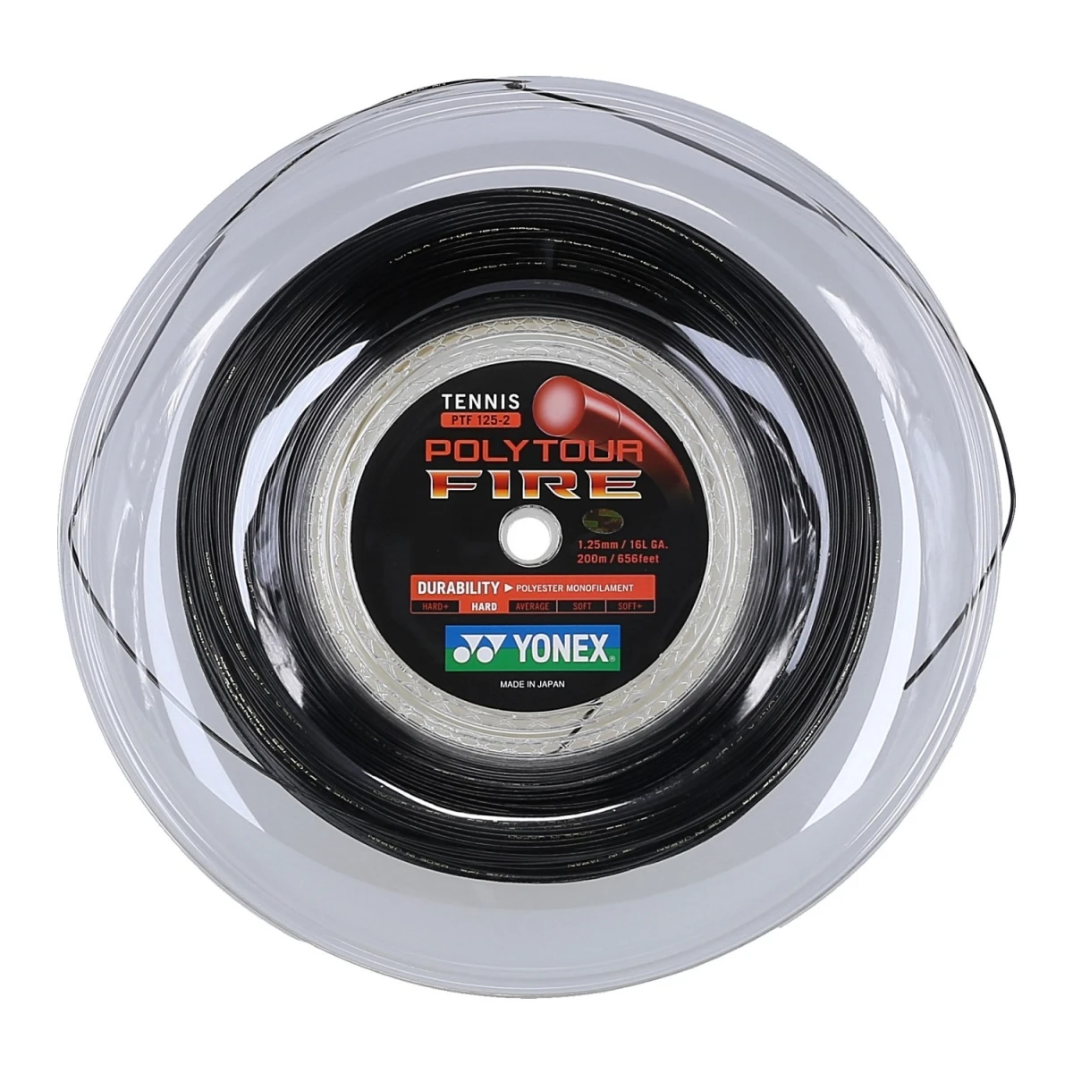 Yonex Tennissaite Poly Tour Fire (Haltbarkeit+Power) Schwarz 200m Rolle 1 Yonex Tennissaite Poly Tour Fire (Haltbarkeit+Power) Schwarz 200m Rolle