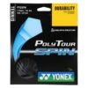 Yonex Tennissaite Poly Tour Spin (Haltbarkeit+Spin) Schwarz 12m Set