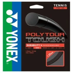 Yonex Tennissaite Poly Tour Tough 1.25 (Haltbarkeit) Schwarz 12m Set