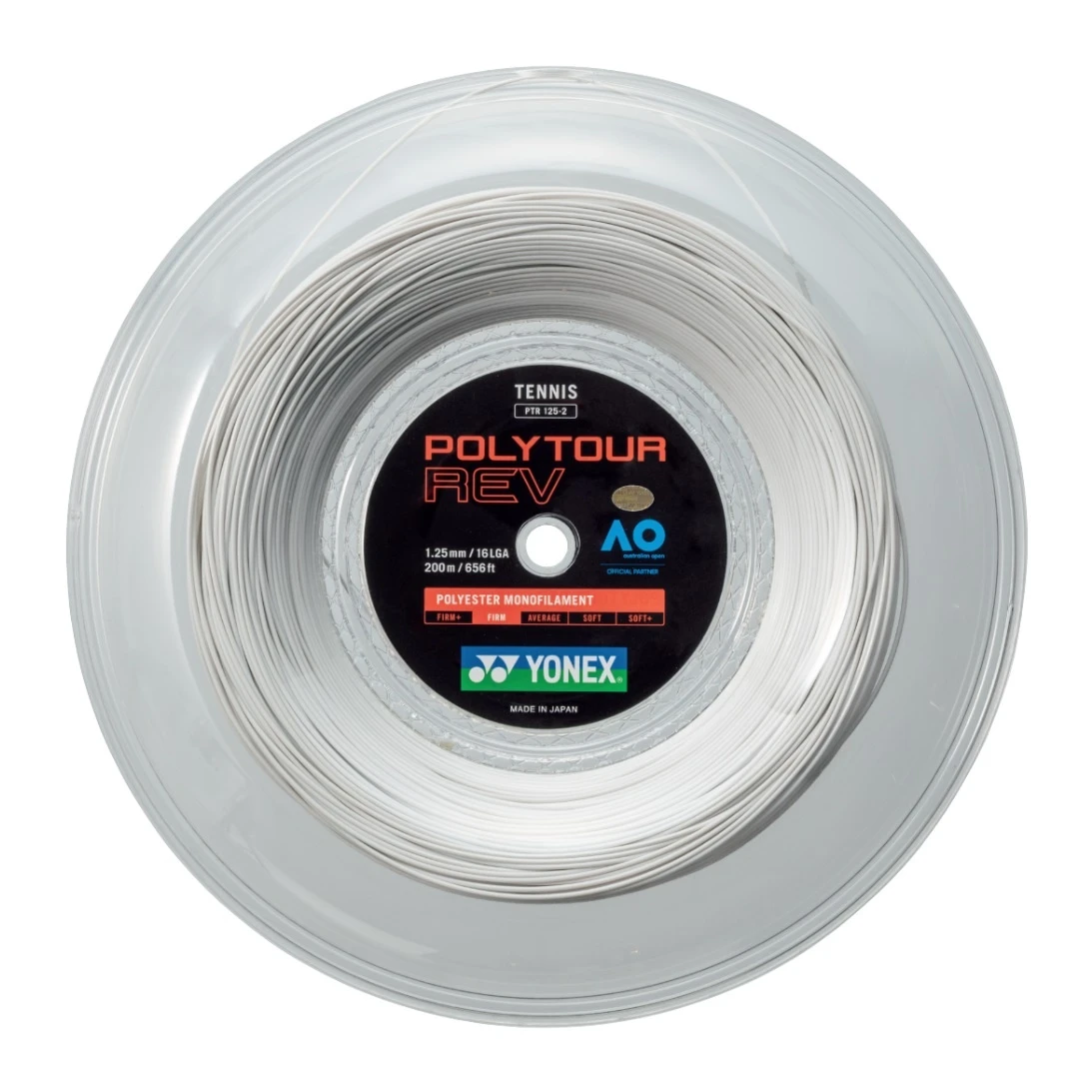 Yonex Tennissaite Poly Tour Rev (Polyester/achteckig) Weiss 200m Rolle 1 Yonex Tennissaite Poly Tour Rev (Polyester/achteckig) Weiss 200m Rolle