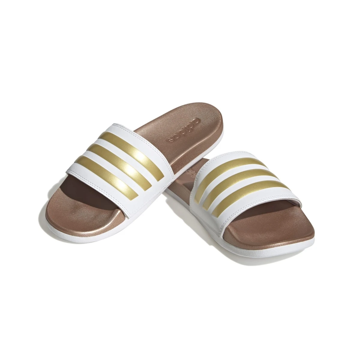 ADIDAS PERFORMANCE Adidas Badeschuhe Adilette Comfort Weiss/gold Damen 1 ADIDAS PERFORMANCE Adidas Badeschuhe Adilette Comfort Weiss/gold Damen