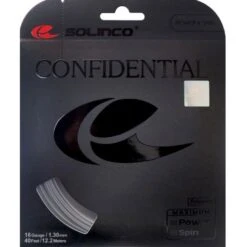 Solinco Tennissaite Confidential (Haltbarkeit+Spielgefühl) Grau 12m Set