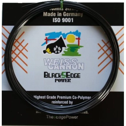 WeissCannon Tennissaite Black5Edge 1.24 (Haltbarkeit+Spin) Schwarz 12m Set 1 WeissCannon Tennissaite Black5Edge 1.24 (Haltbarkeit+Spin) Schwarz 12m Set